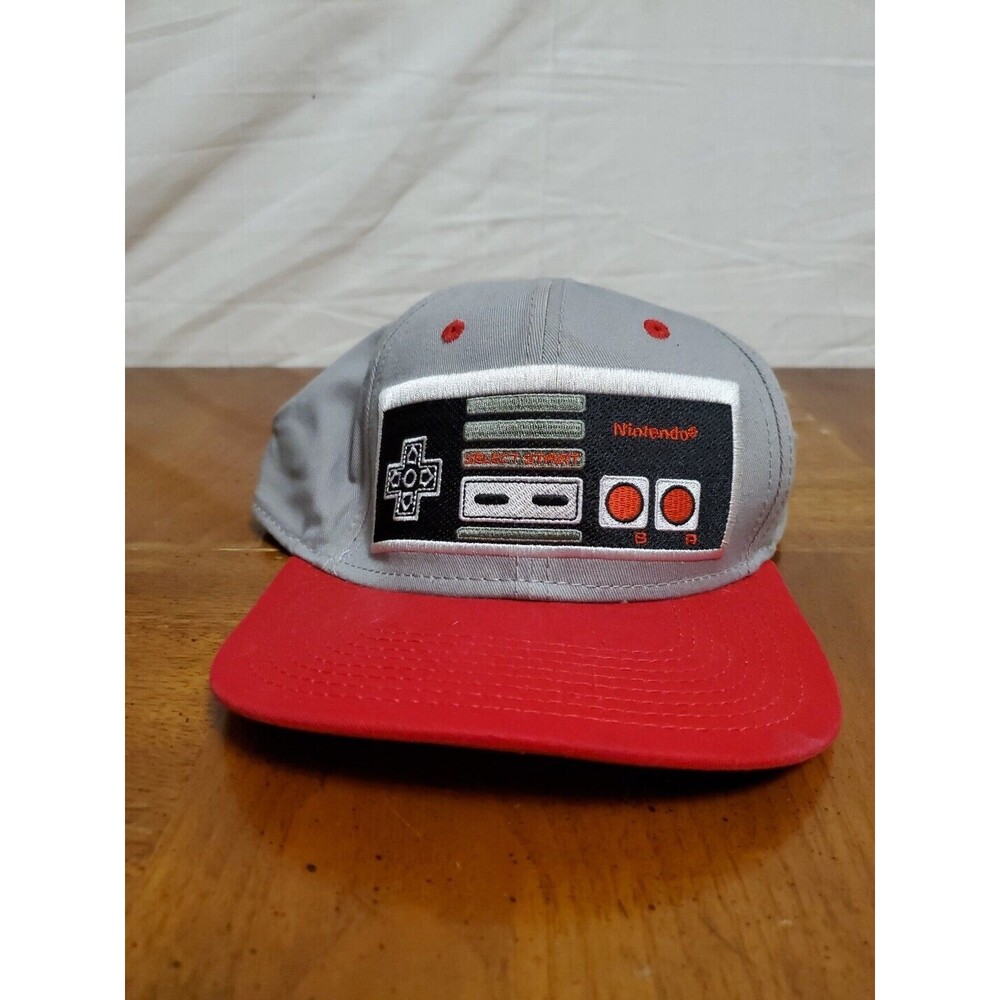 Nintendo Classic NES Controller - Snapback Hat, Gray and Red, One Size